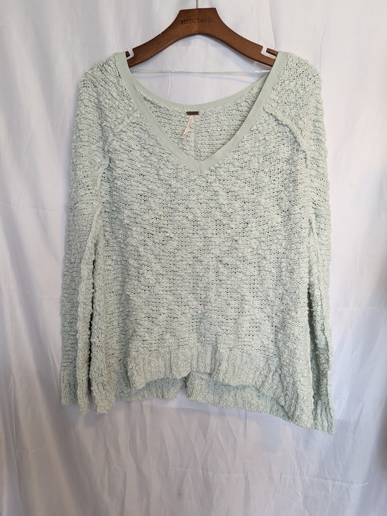 Free People Sweaters - Free People Soft Mint Chunky Knit Sweater Size Small
